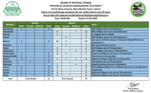 Severe Storms in Punjab Result in Multiple Fatalities and Injuries