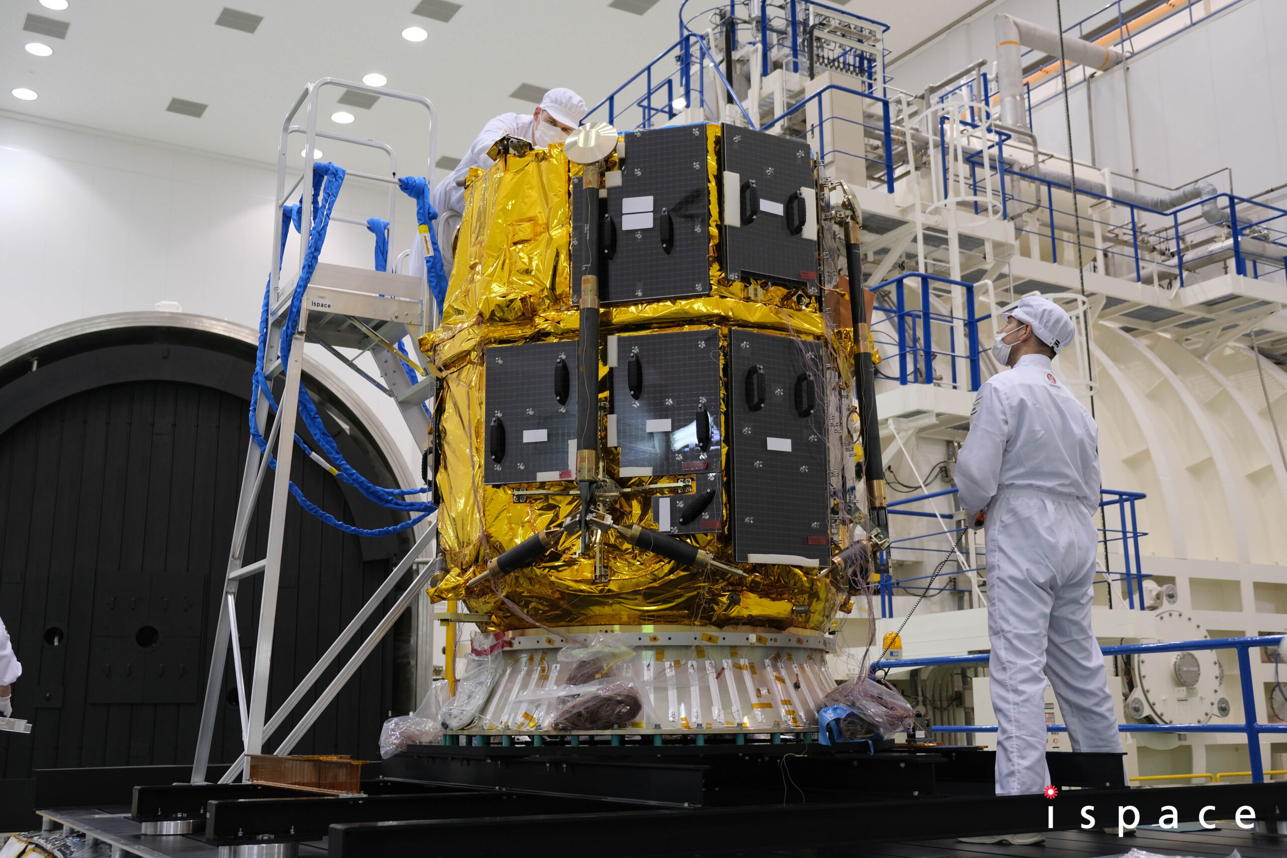 Resilience lander during pre-launch preparations